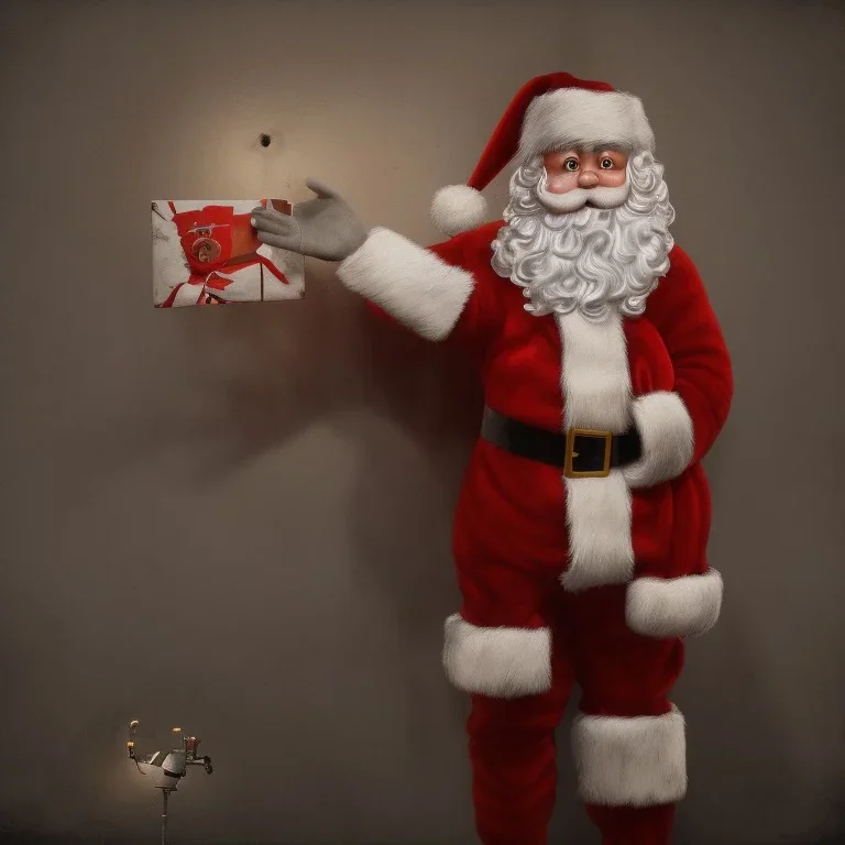 santa, kodak film, banksy wall