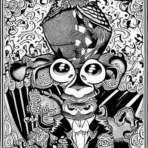 strange elegant character by jim woodring