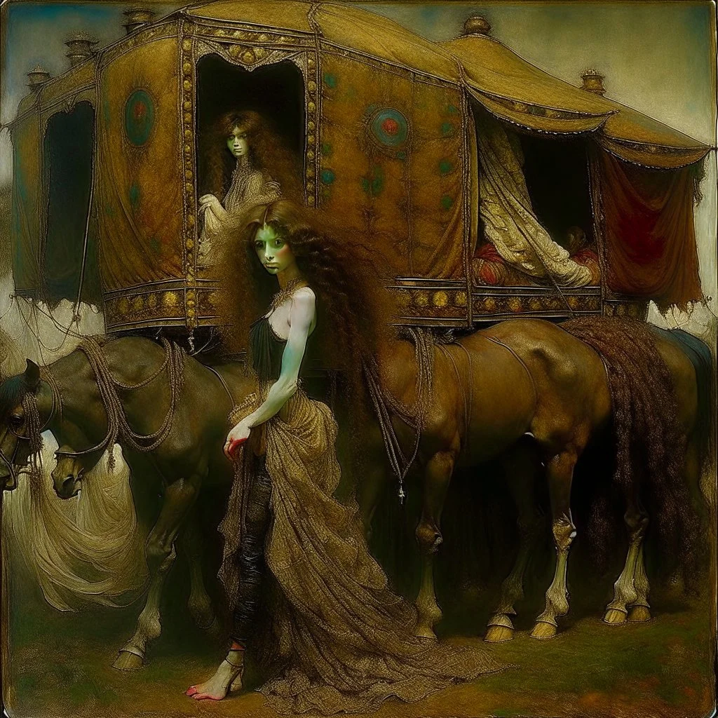 gypsy wagons, Leonor Fini