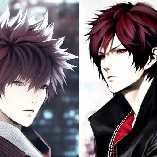 Detailed anime boy, crimson red hair, long classic taper hairstyle, dante dmc5 hairstyle, wolf ears protruding out, white trench coat, intricate details, full body portrait, keep head in frame, slight smile, black Japanese motif, concept art, highly detailed, digital painting, concept art, sharp focus, illustration, art by Yoji Shinkawa, WLOP and greg rutkowski and alphonse mucha and artgerm and yanjun Chen and Junji ito and Makoto Shinkai, HDR, octane render, highly detailed