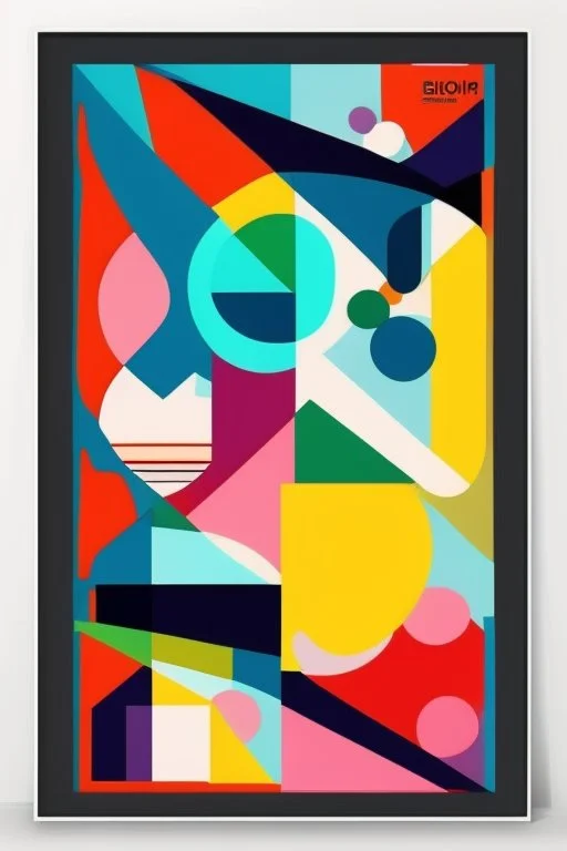 Abstract Poster, Mid Century Modern, Colorful Prints, Geometric Art Print, Geometric Shapes, Contemporary Print, Abstract Wall Art