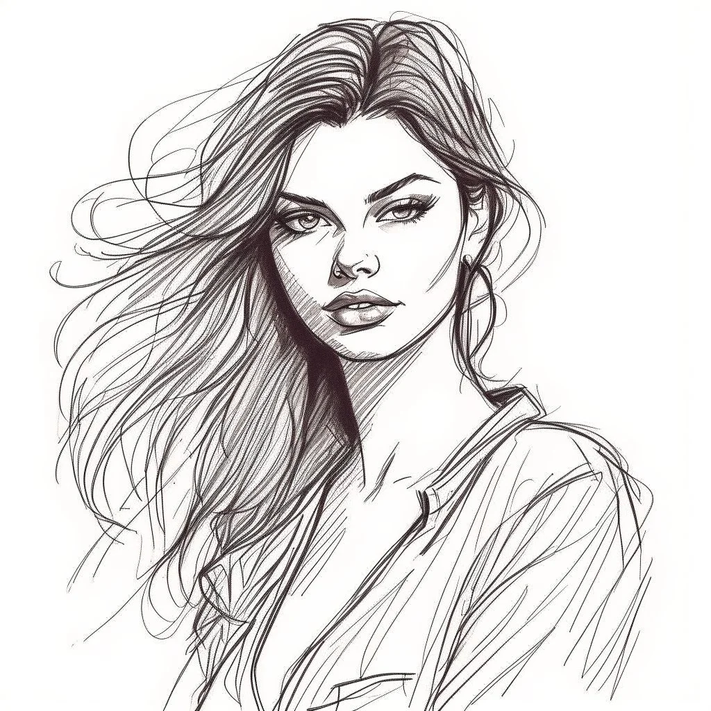 Drawing sketches Supermodel
