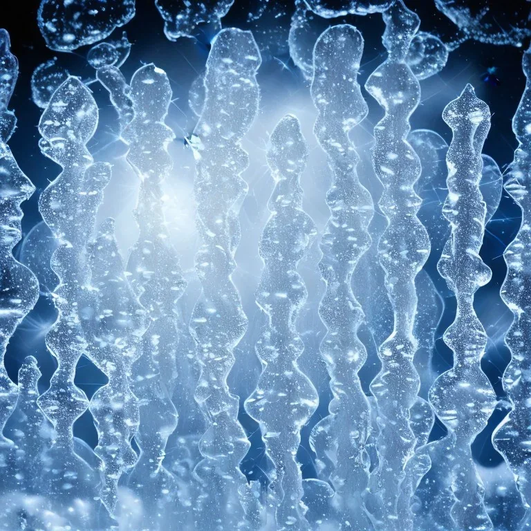 ice crystals, snow, icicles, celestial, reflections