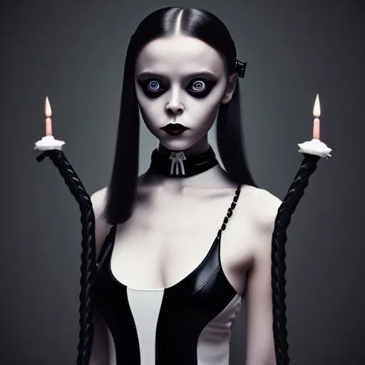 wednesday addams, wednesday addams hair, dark make up, gothic, black dress