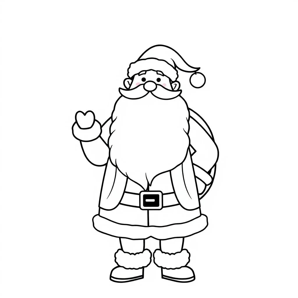 A black and white cute drawing of a North Pole, only outline, white background,for kids