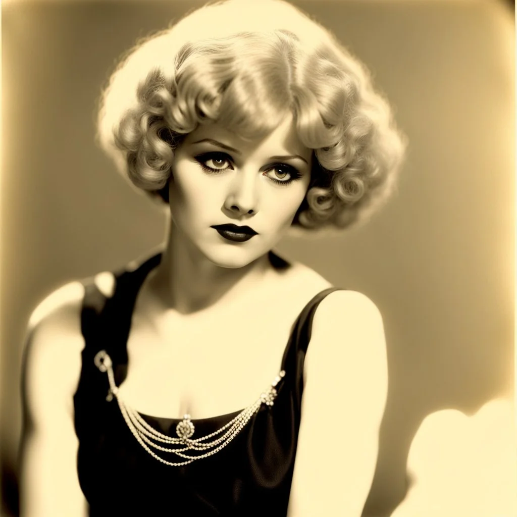 Clara bow, with platinum hair