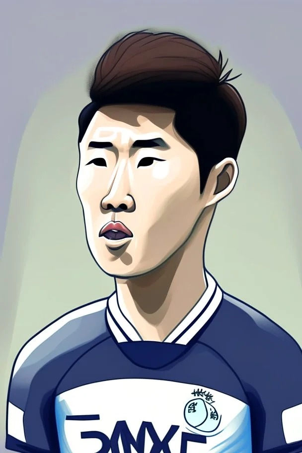 Son Heung-min Footballer cartoon 2d