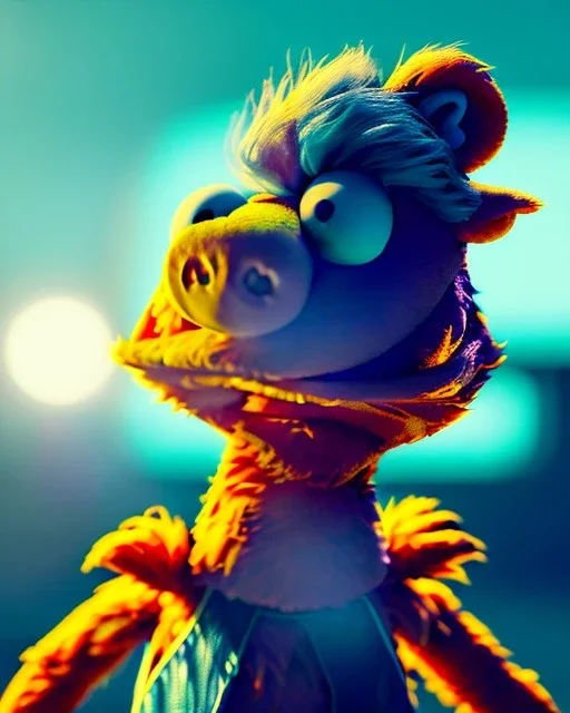 Realistic image, sexy woman body, muppet Sesame Street head, portrait, concept art, smooth, unreal engine 5, god lights, ray tracing, RTX, lumen lighting, ultra detail, volumetric lighting, 3d, finely drawn, high definition, 4k.