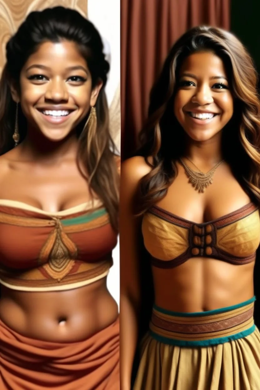 25 year old actress Gina Rodriguez fully transformed into an indian version of herself in a choli