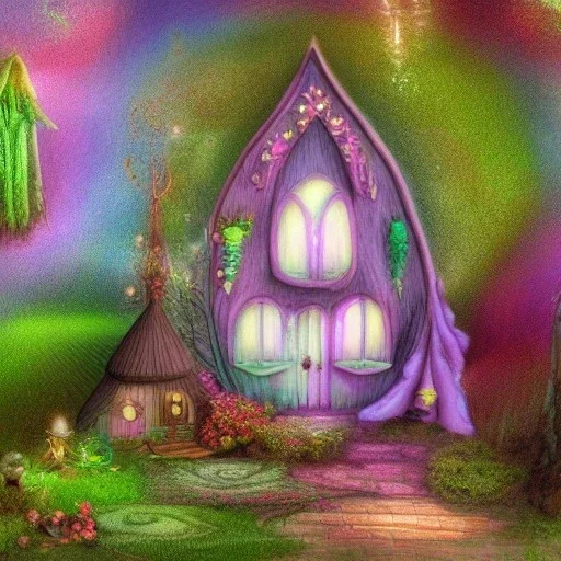 house of fairies like a dream within a dream within a dream pastel colors high definition