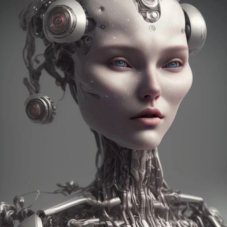 portrait full human robot, universe, fourth dimension, realistic, 8k, high quality, extreme detail, symmetrical, colours.