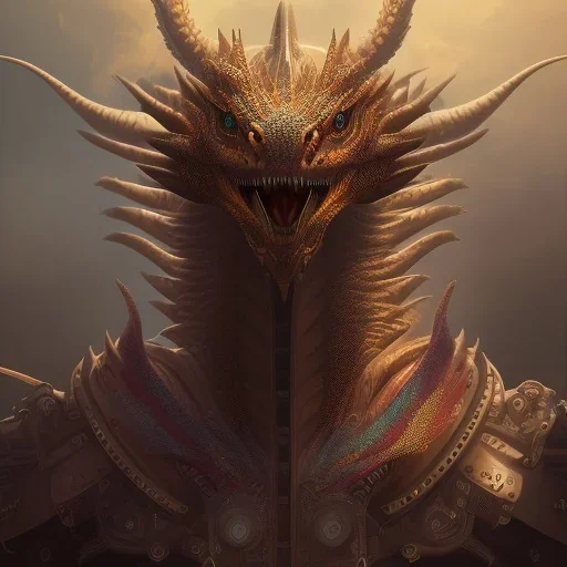 Portrait of dragon, highly detailed, color patterns on wings, soft studio lighting, background 64k