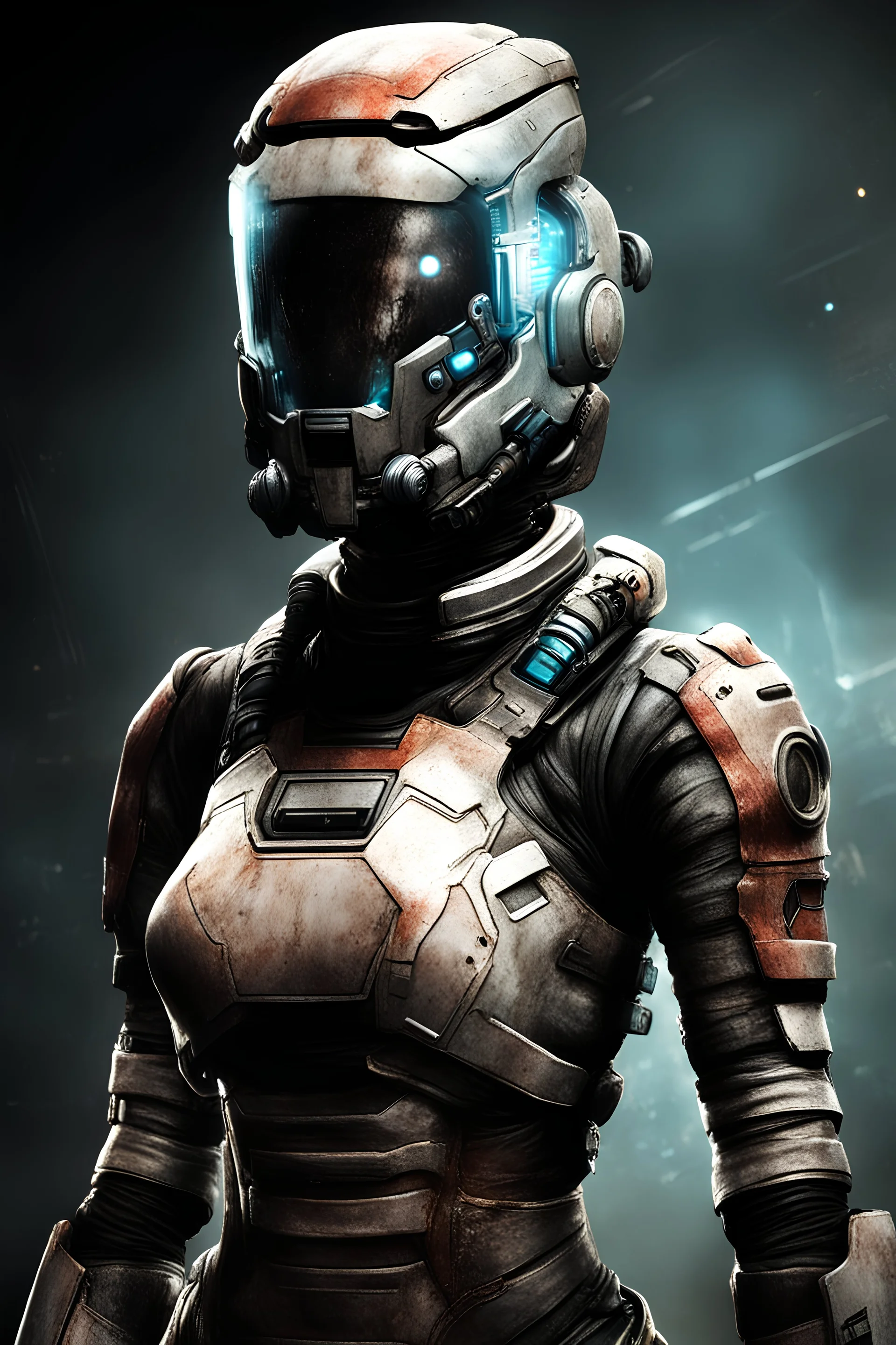 female dead space suit