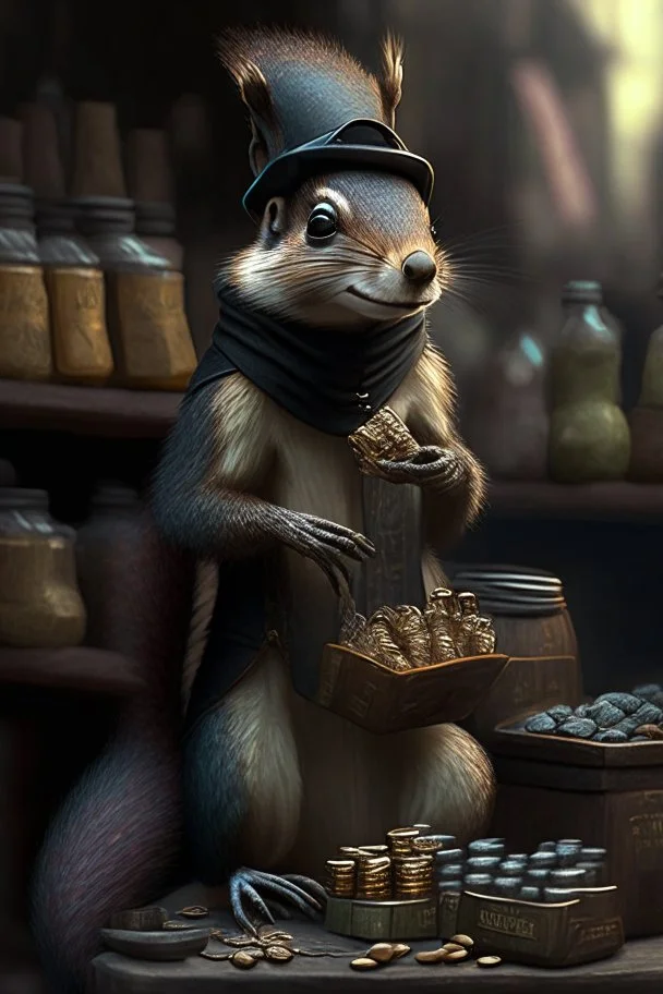 blackmarket artifacts merchant who is a squirrel