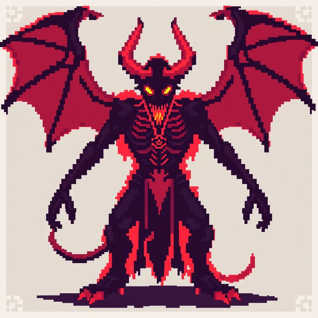 16 bit pixelart of demonic entety