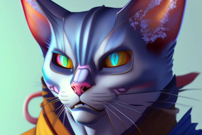 perfect face (((Samurai Cat))) (((I'm the style of Mark E. Rogers))), hyperrealism, digital painting of an animation character, character illustration, glen keane, lisa keane, realistic, disney style character, detailed, digital art, 4k, ultra hd, beautiful d&d character portrait, colorful fantasy, detailed, realistic face, digital portrait, intricate armor, fiverr dnd character, wlop, stanley artgerm lau, ilya kuvshinov, artstation, hd, octane render, hyperrealism