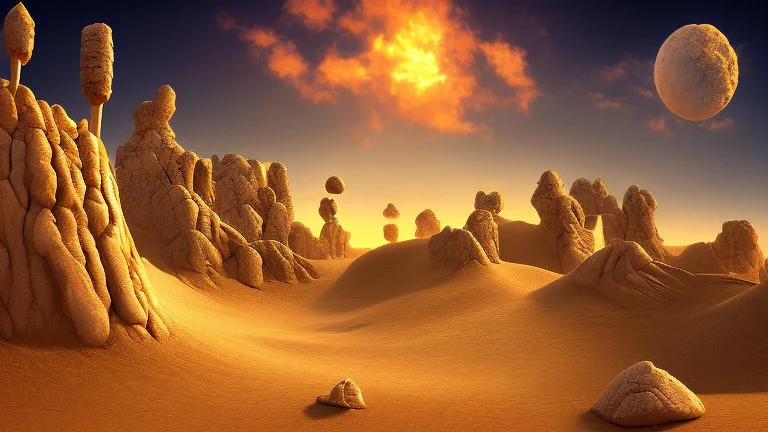 Baking hot desert