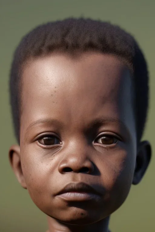 african baby head portrait, warrior costume, village, meditation, woods, cyberpunk, 8k quality