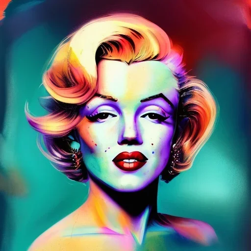 Photo of Marilyn Monroe, beautiful face, multi-hued red hair; in the style of martine johanna, draped in flowing fabric, ignore nsfw, colorful energetic brush strokes, realistic, sharp focus, 8k high definition, insanely detailed, intricate, elegant, art by martine johanna and artgerm