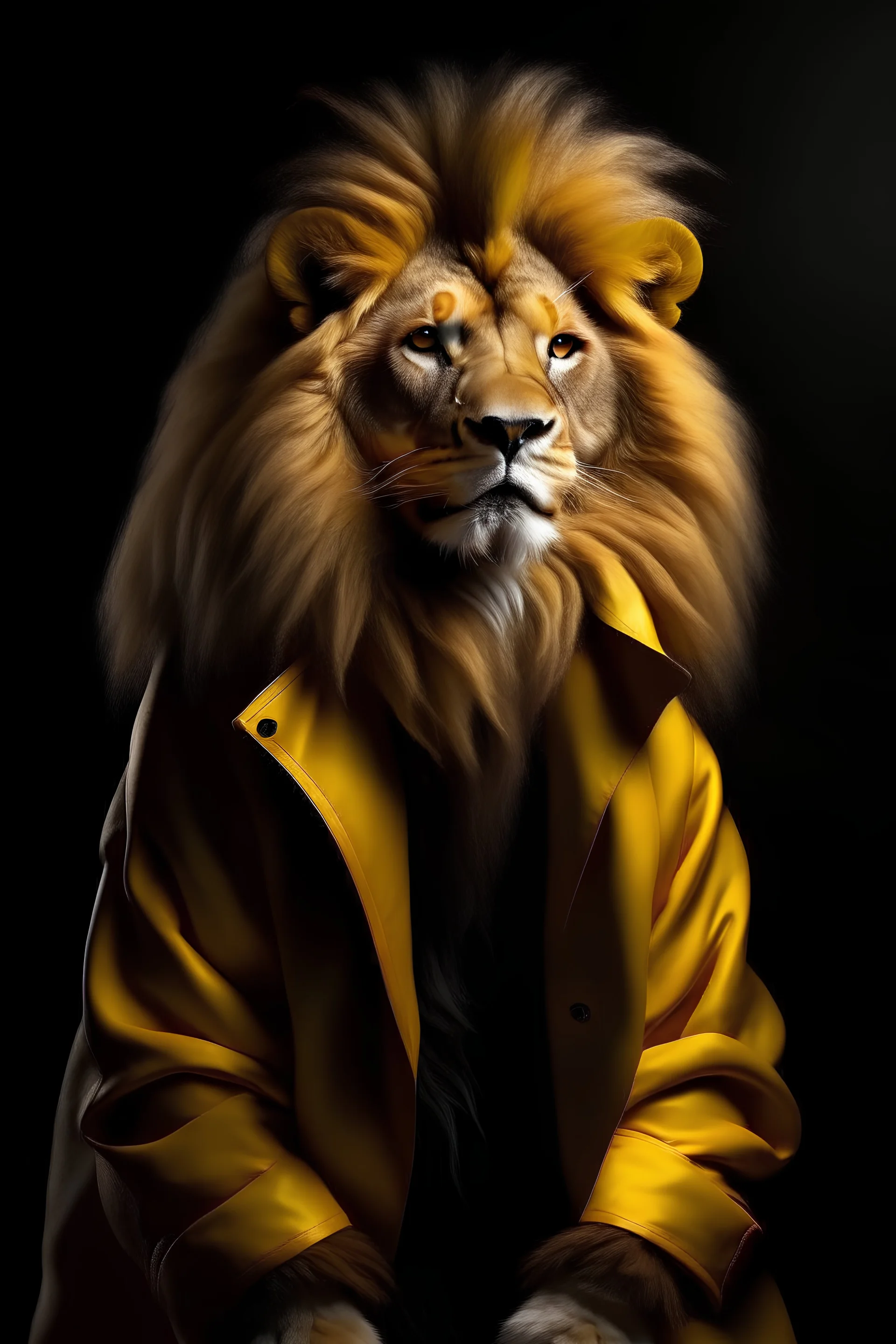 A lion king with coat