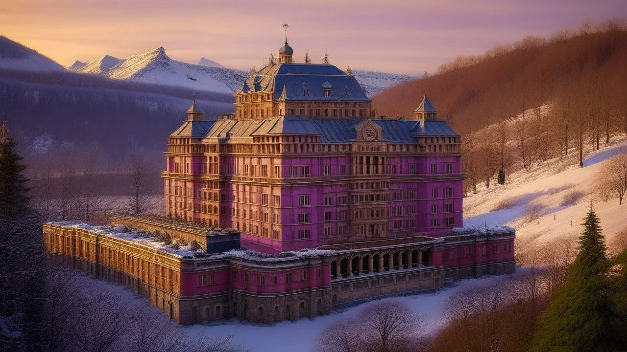 En el misterioso y decadente Gran Hotel Budapest, las paredes parecen susurrar secretos olvidados. El edificio, una reliquia de una época pasada, se alza majestuosamente en lo alto de una colina, como si estuviera observando a los huéspedes con ojos invisibles. Las ventanas, enmarcadas en madera desgastada, revelan vistas de un paisaje alpino que parece retener sus propios demonios