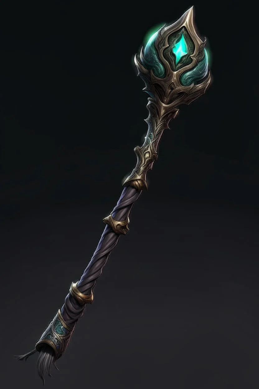 A sorceress evil staff