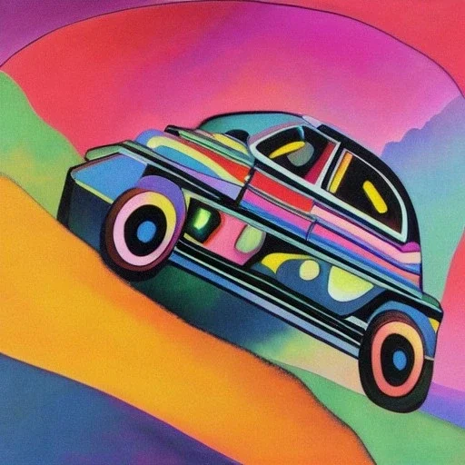 car in kandinsky style