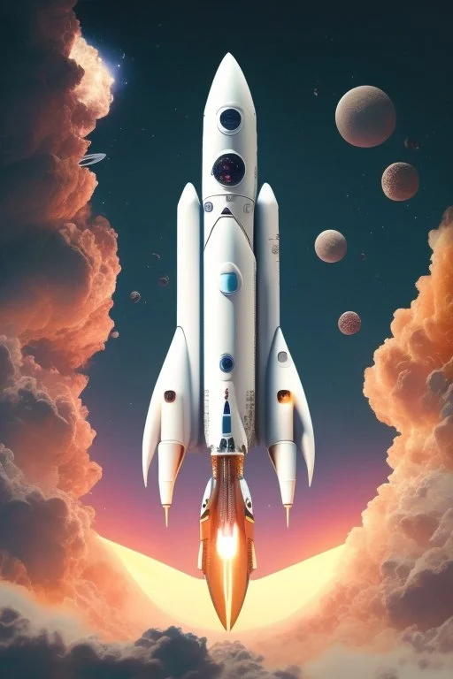 Space Rockets design, sophisticated, futuristic, assume year to be 2100