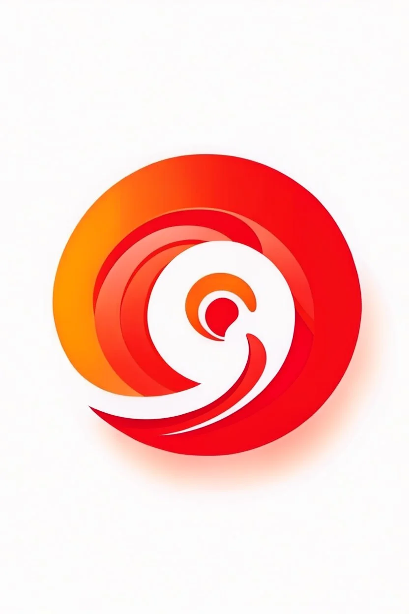 logo for a telecom company , gradient red and orange logo, white backround