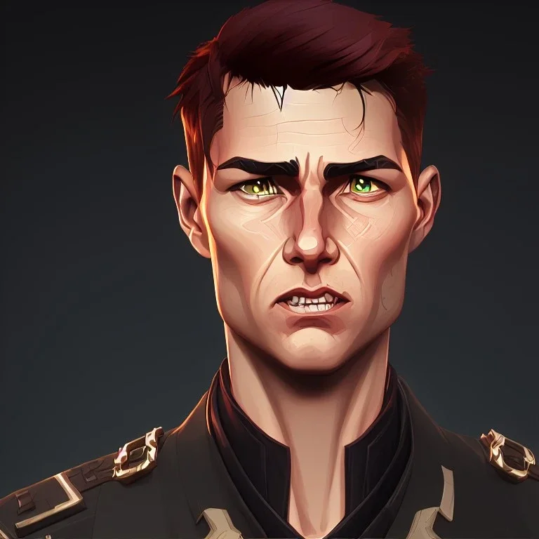 Tom Cruise Christmas military cyberpunk stubble