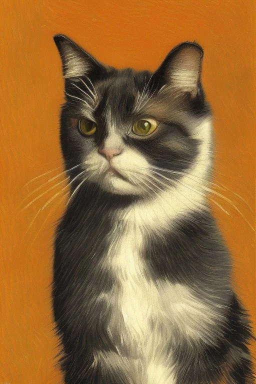 Portrait of a cat by Van Gogh