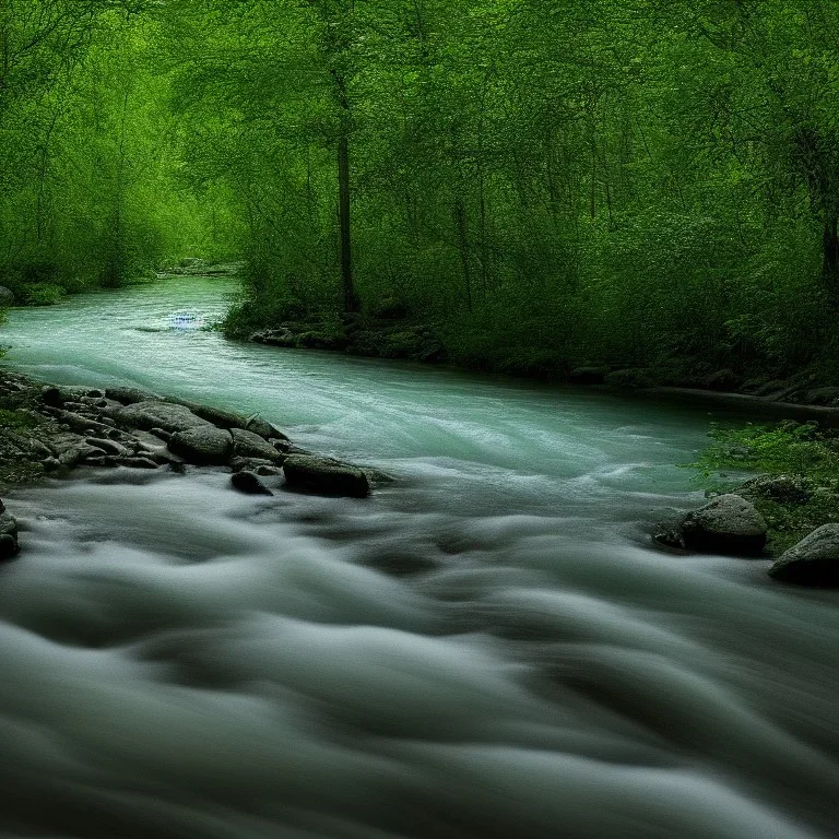 mystical river, 8k,