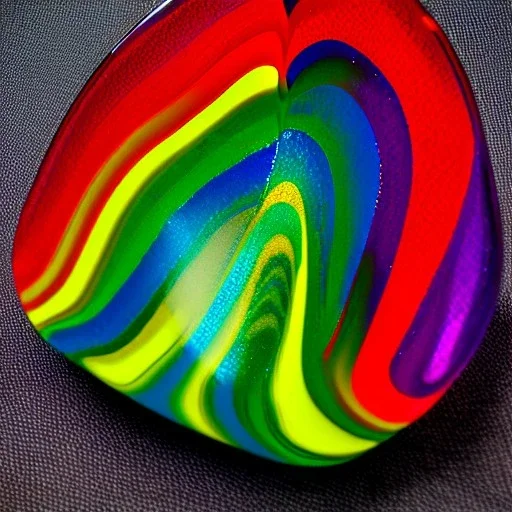 rainbow color tear drops made from blown glass, Lino Tagliapietra style Muranese glassmaking