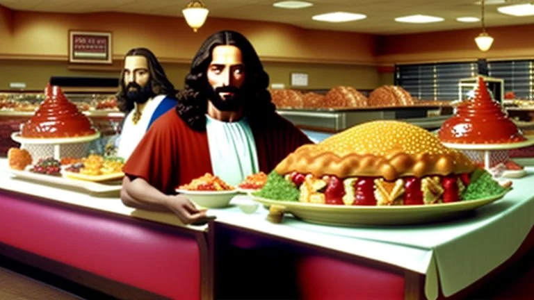 jesus goes to golden corral buffet