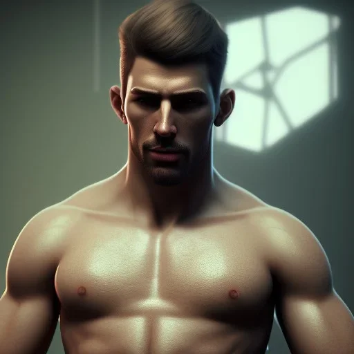 A man in briefs, volumetric lighting, intricate details,unreal 5 engine, realistic style,