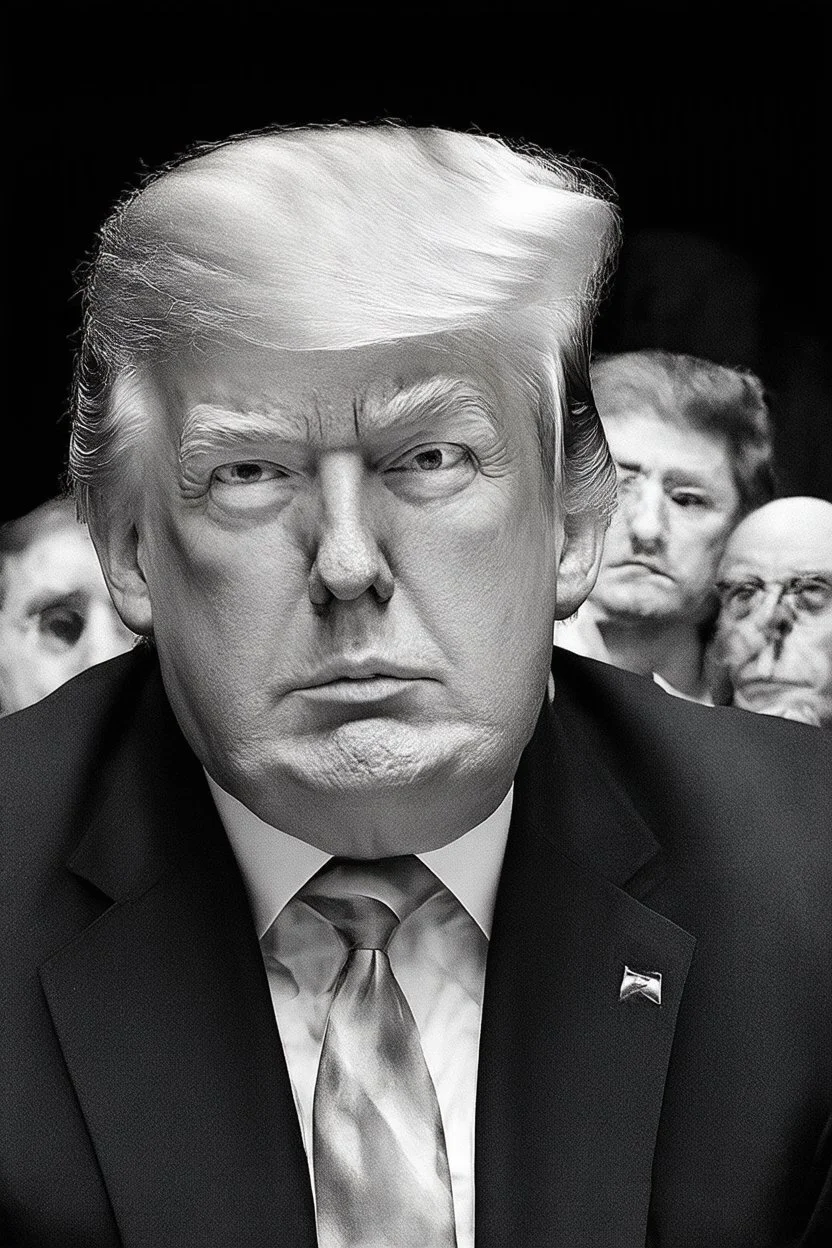 trump justinsun ethereum in the trenches seeing the future in the style of surrealism black and white