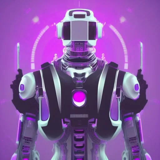 handsome man, cute man, handsome man in futuristic suits, black and white highlight hair color, pink and purple background, pink lighting, deep purple backlighting, gun, smoke, robot suits