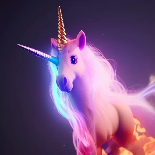 CM küre içinde fantastik unicorn ateşli kanatları olan