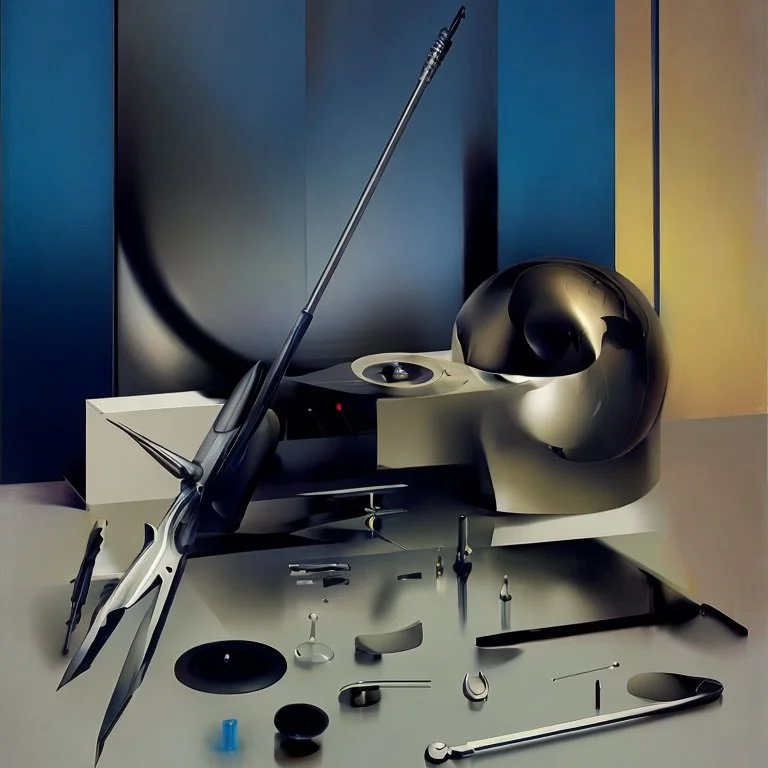 human body, universe-like mirror,complex surgical instruments mixed with human body-like musical instruments,minimalism,Painting By Adrian Ghenie, Rene Magritte, Salvador Dali, Lucian Freud