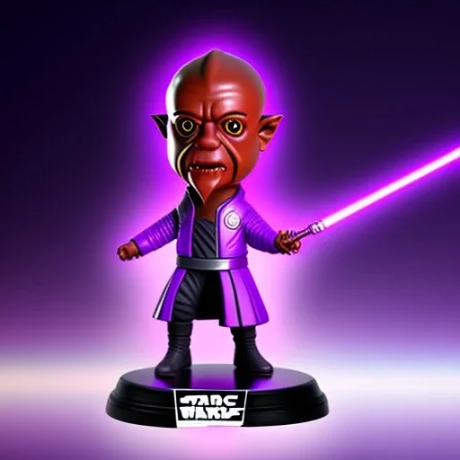 mace windu purpleGlow jedi bobblehead with boots