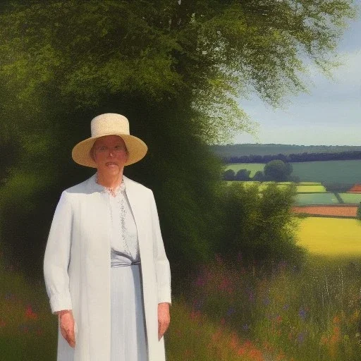 Full body portrait, painting, medium shot lady style of Dorset culture