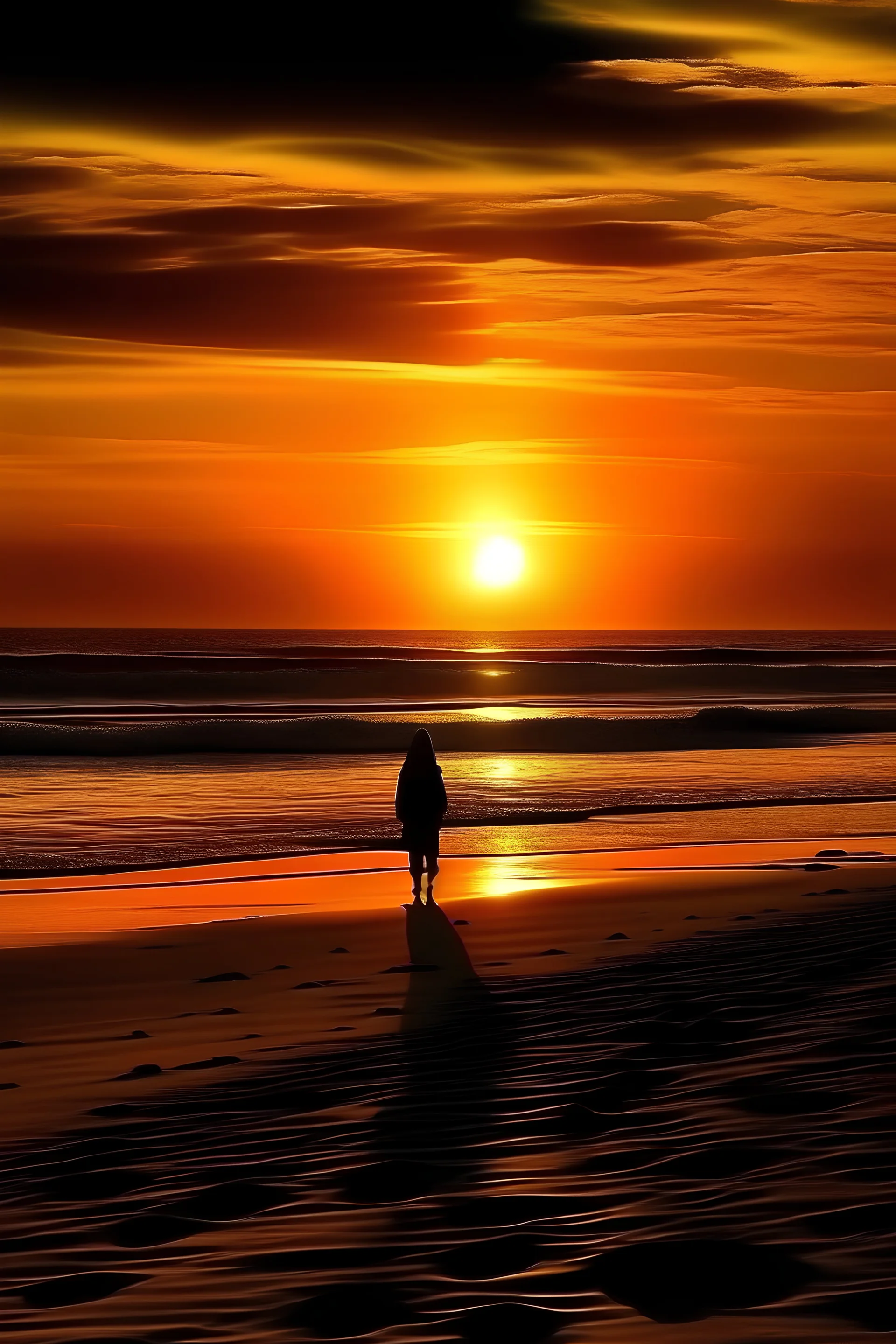sun,sunset,beach,person
