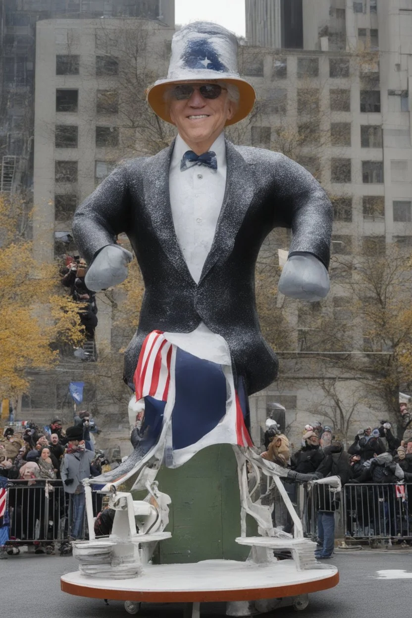 macy's day float of president joe biden