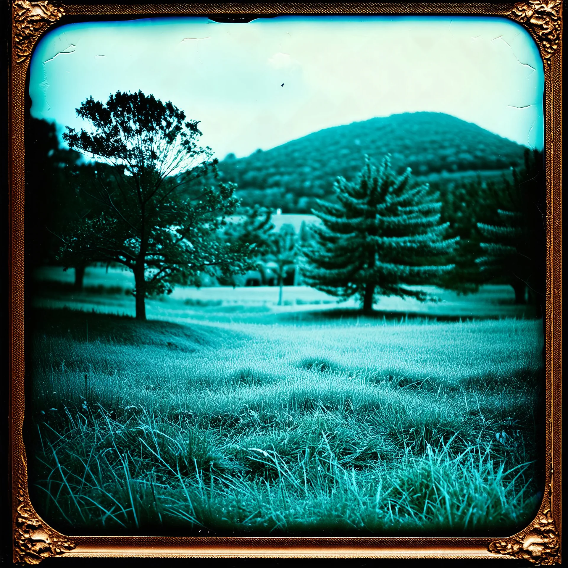 Daguerrotype frame old landscape odd creepy obsessive nostalgia weird