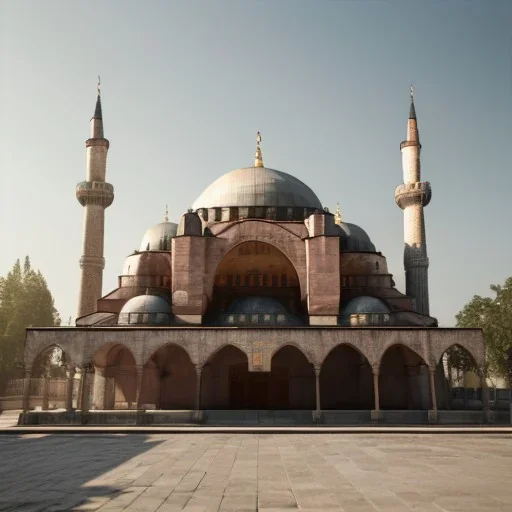 Sultanahmet cami, photo realistic, unreal engine 5, octane render, cinema4d