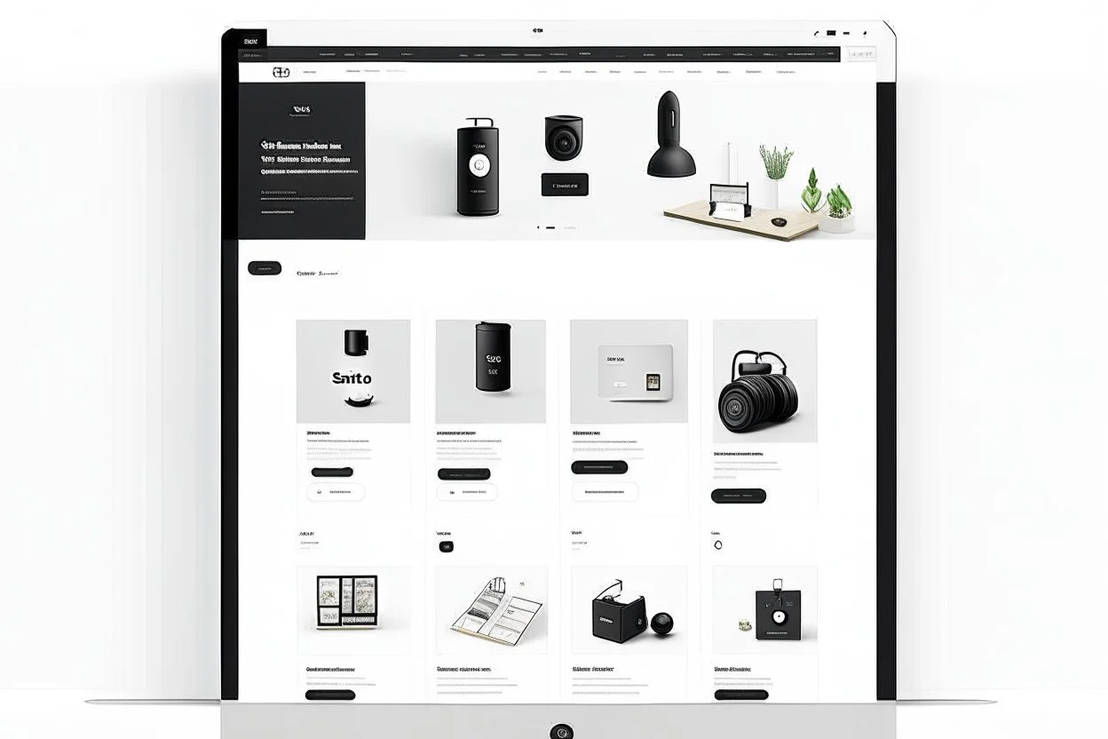 beautiful modern minimalistic e-commerce website for electronics shop home page products details ux, ui, ux/ui website –v 4 –stylize 800