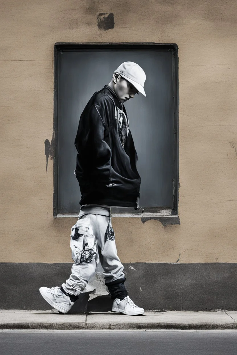 doing nothing probably, that's the Banksy, The Eminem