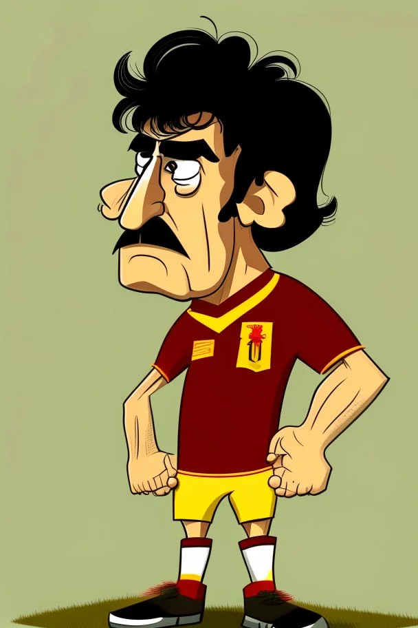 Spanish football player ,cartoon 2d