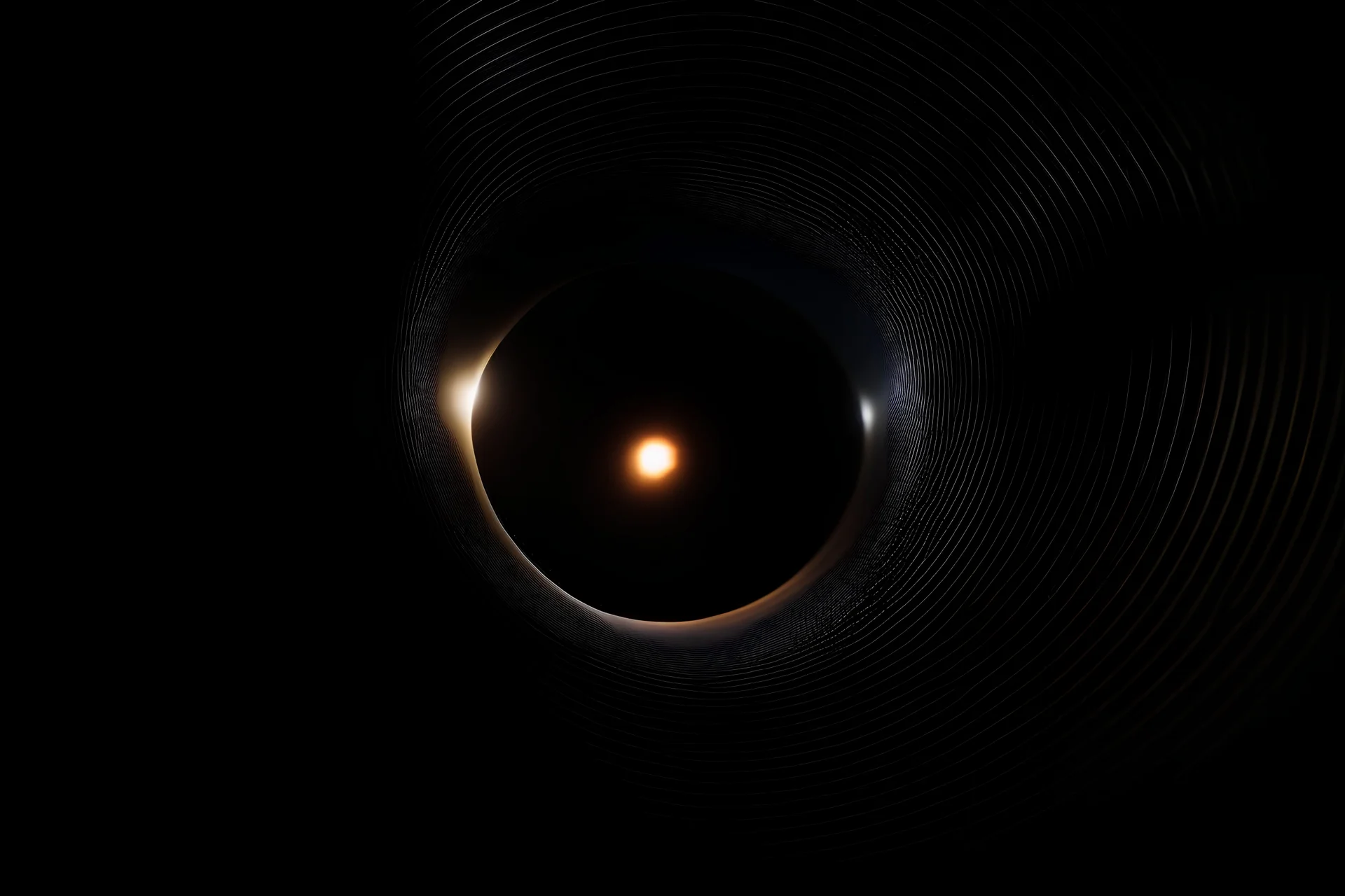 agujero negro gargantua observado desde un punto muy cercano