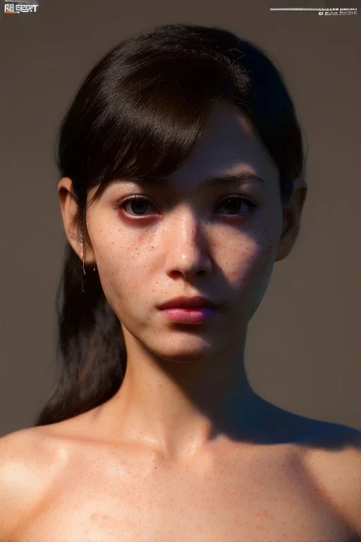 Ultra Realistic image, 25 years old brunette woman, Madrid, portrait, small stature, natural small busty, traditional Japanese body tattoo, jakuza style, put traditional Japanese mask, vibrant color, highly detailed, art stations, concept art, smooth, unreal engine 5, god rays, ray tracing, RTX, lumen lighting, ultra detail, volumetric lighting.